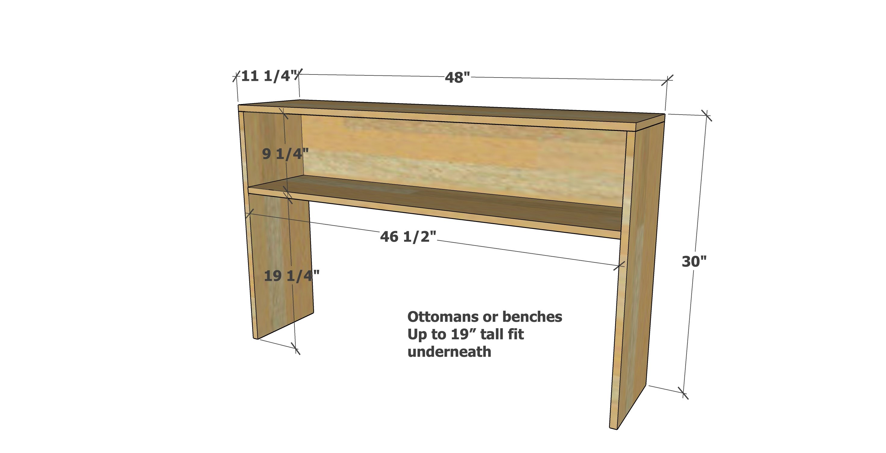 Simple Rustic Modern Console Table Ana White